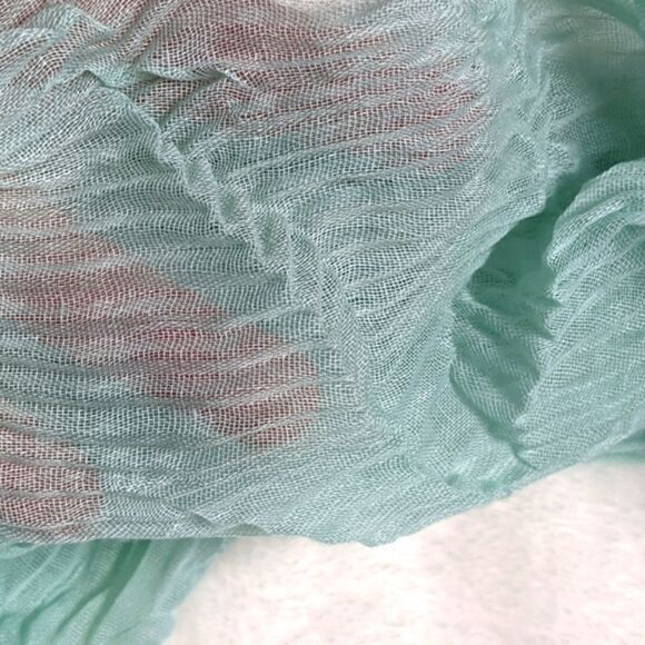 NWOT - Lightweight Soft & Semi Sheer Mint Green Infinity Scarf - Picture 6 of 8
